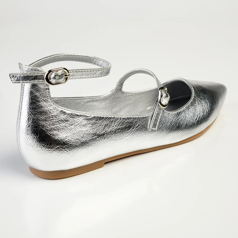 Madison Babs Pump - Silver
