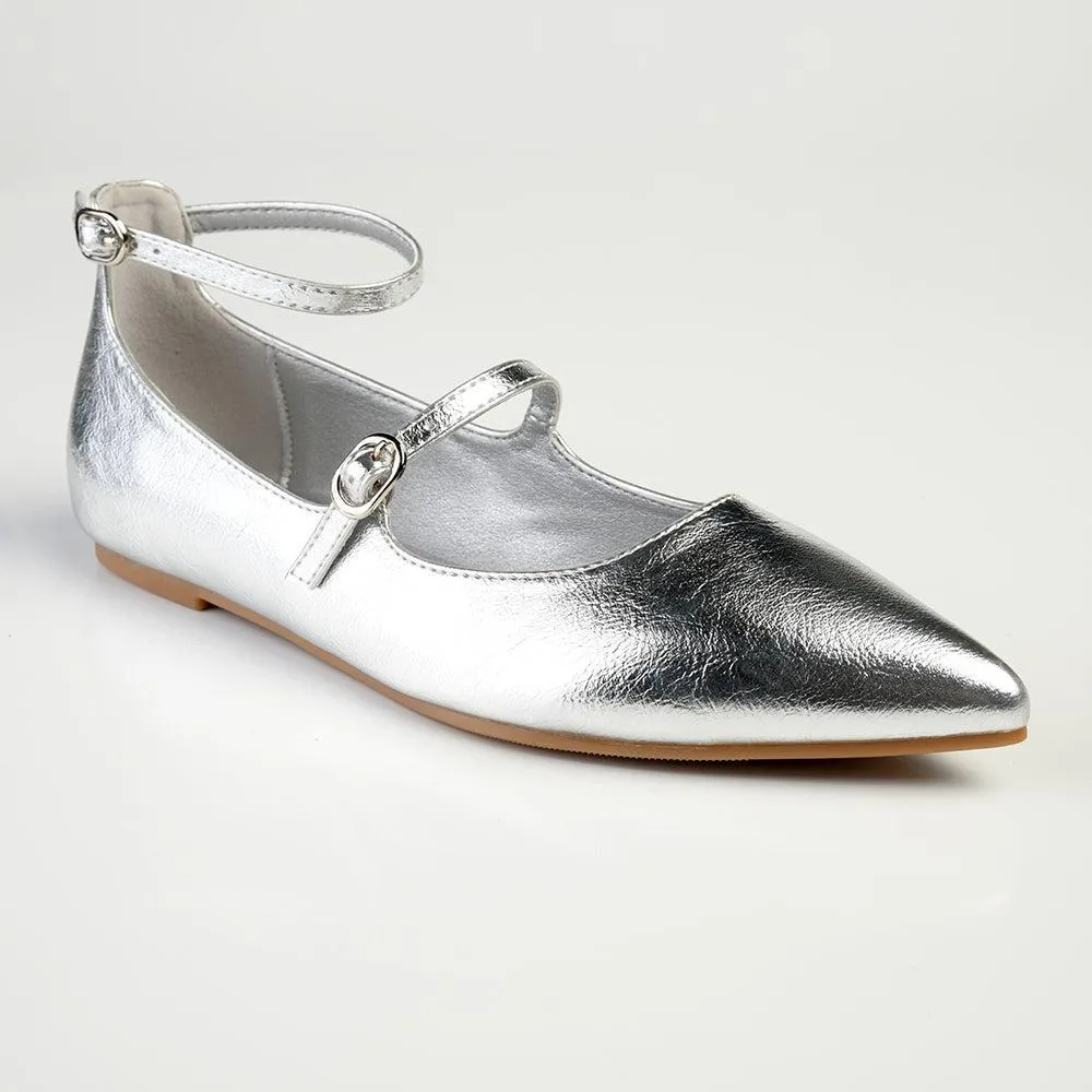 Madison Babs Pump - Silver