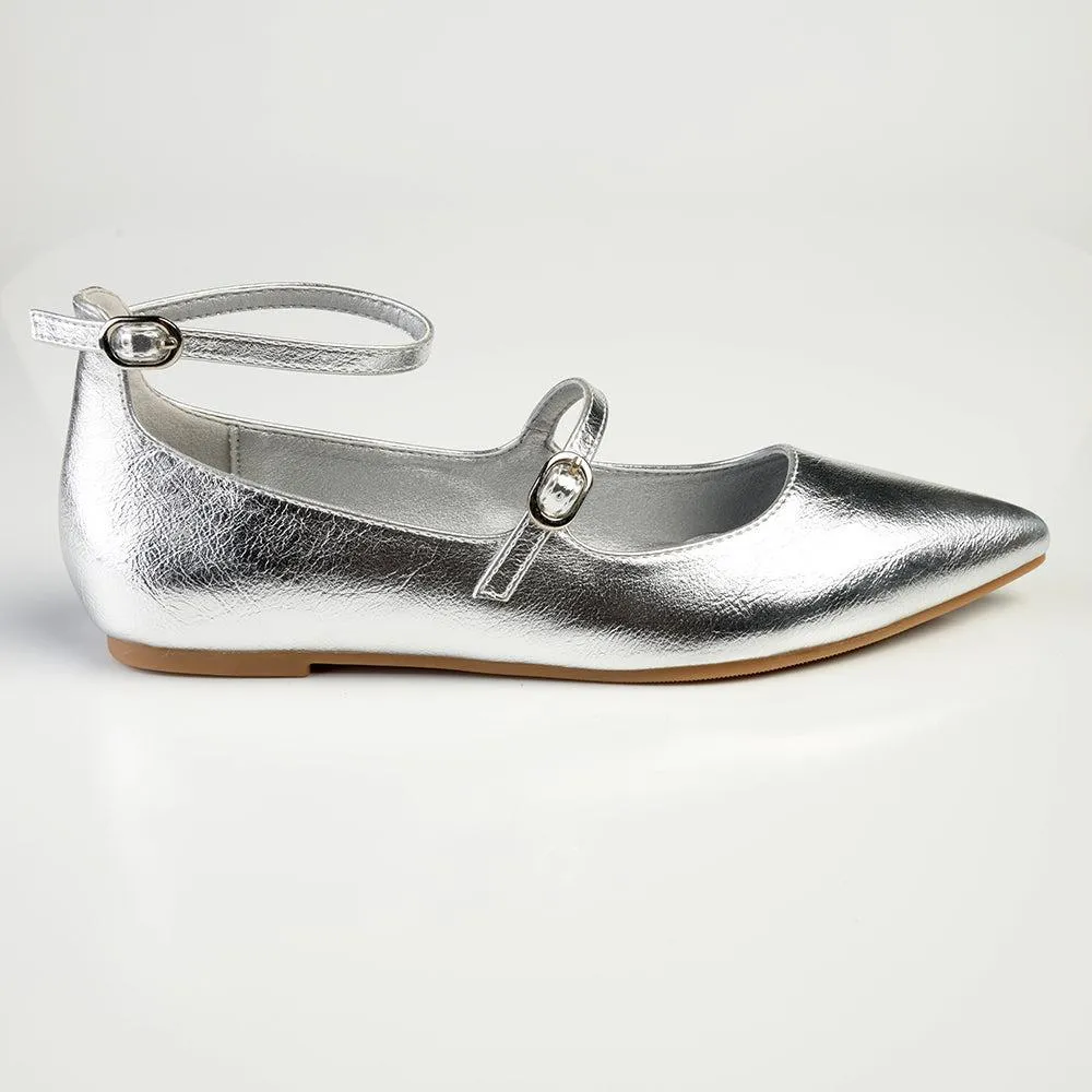 Madison Babs Pump - Silver