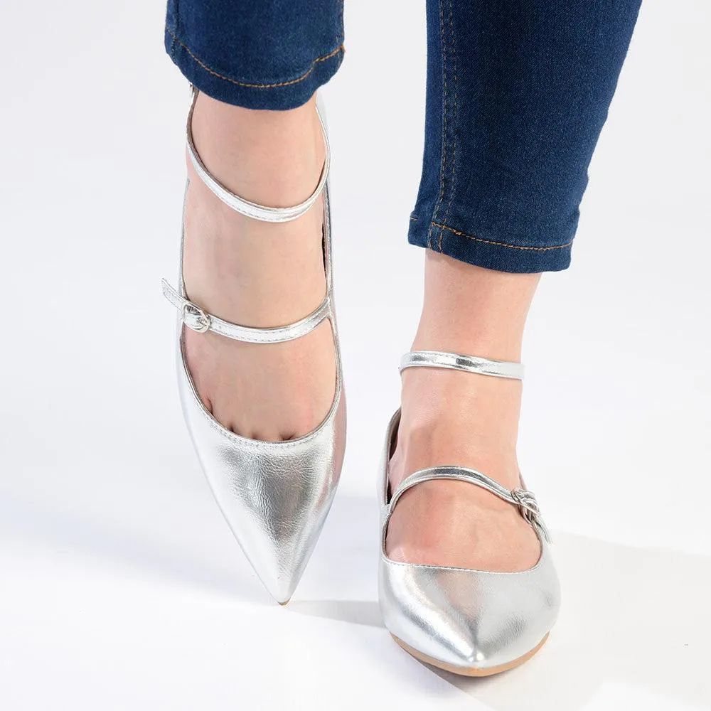 Madison Babs Pump - Silver