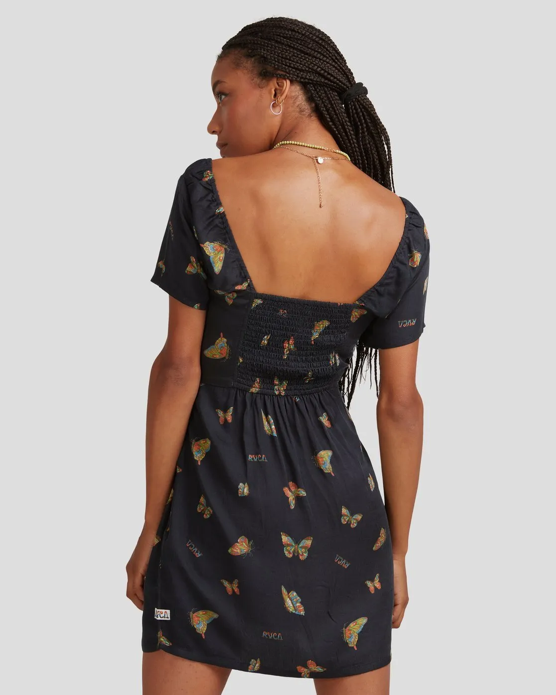 Mel G Flutter Fenced Dress - Black