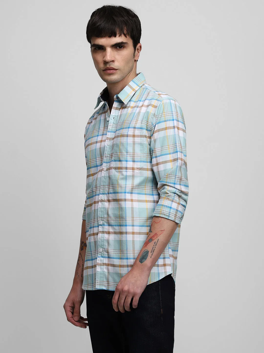Men's Sage Green Casual Shirts