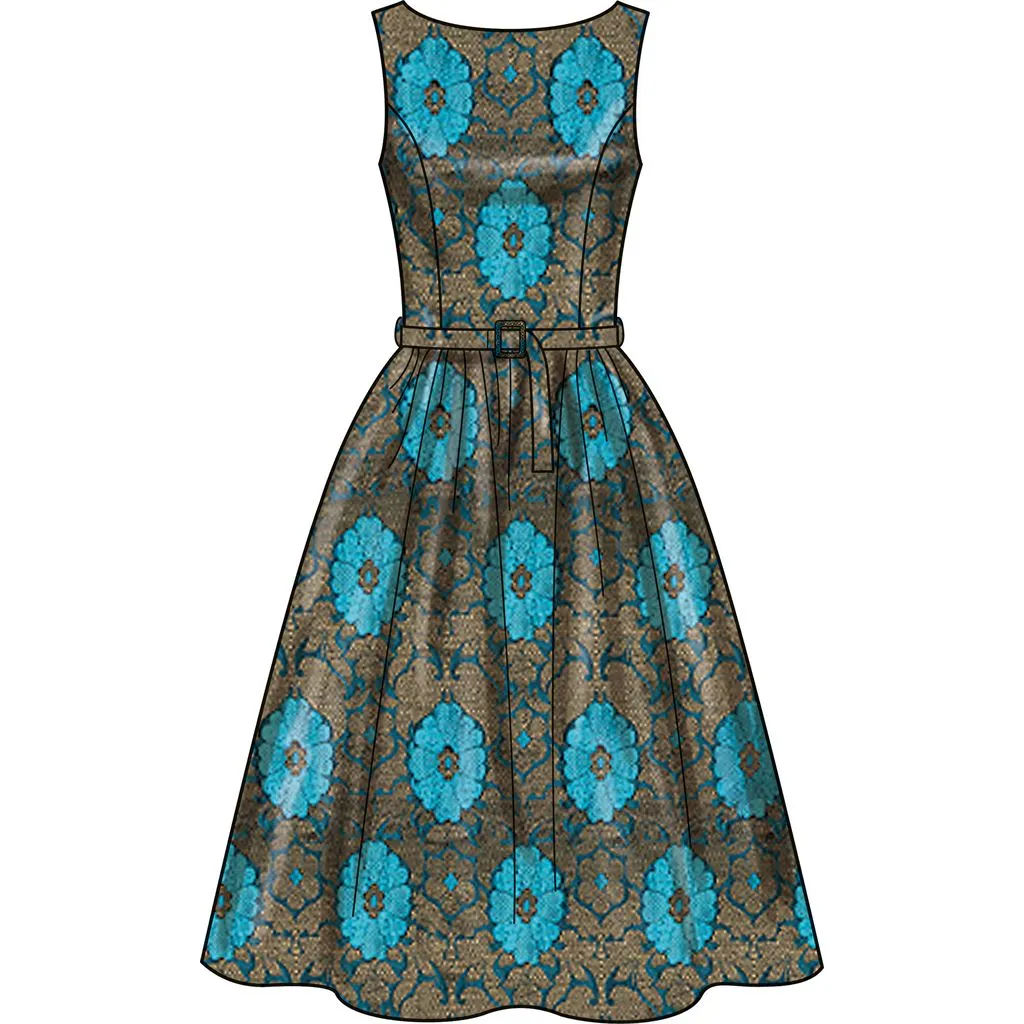 New Look Sewing Pattern N6786 Misses' Dresses with Belt and Purse