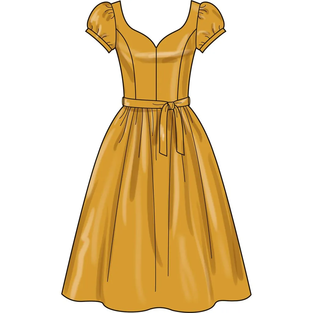New Look Sewing Pattern N6786 Misses' Dresses with Belt and Purse