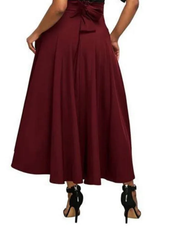 New Style Women's Skirt Solid Color Strap and Ankle Waist Skirt
