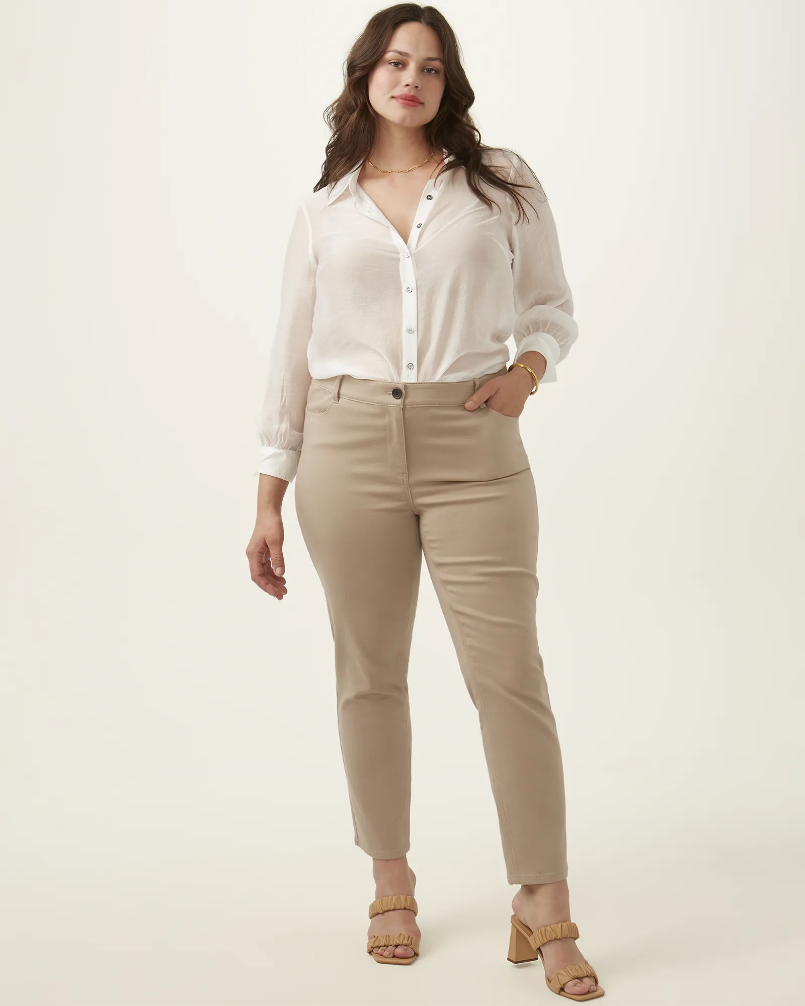 Paris Cropped Pant | Beige