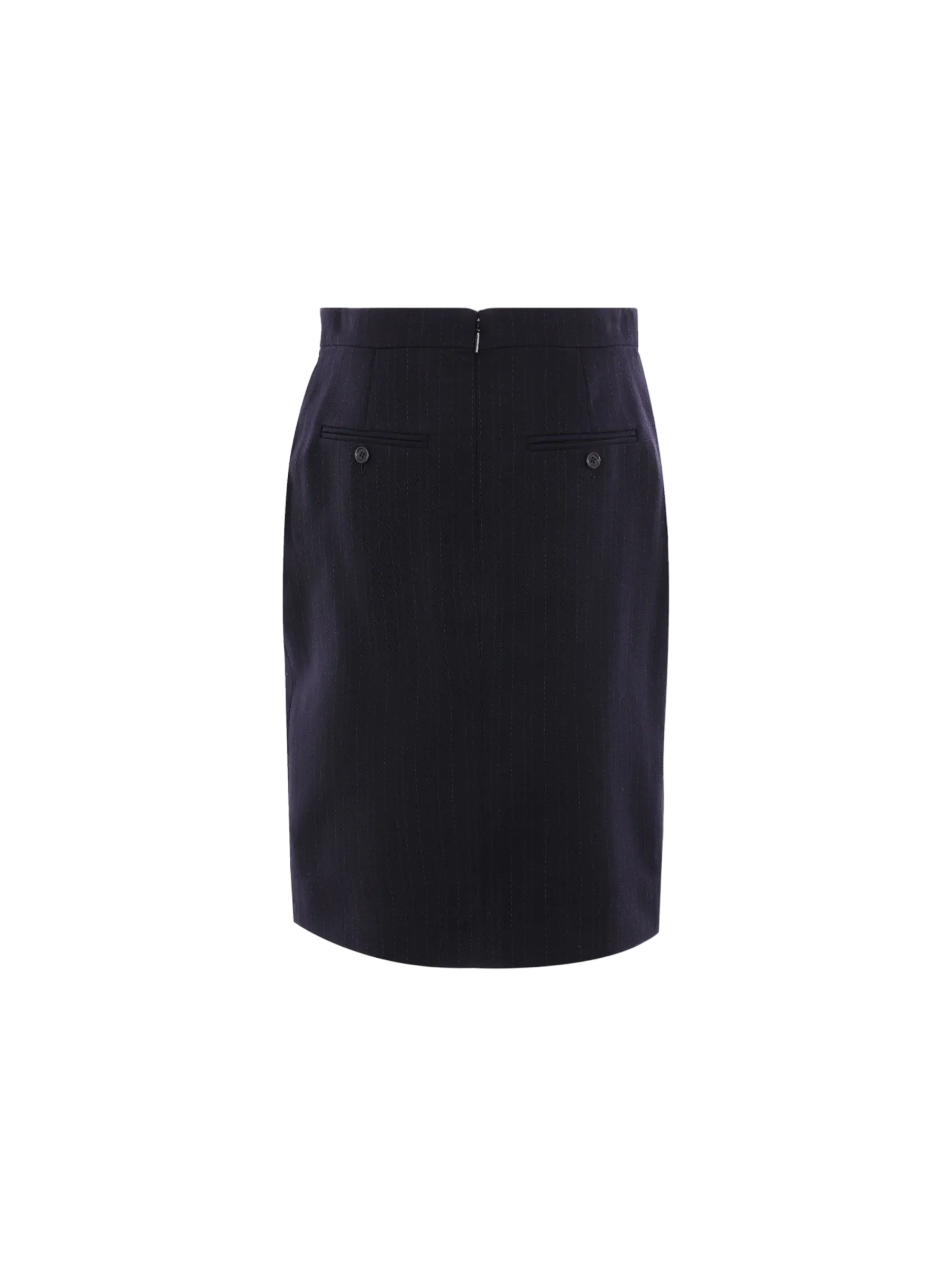 Pinstriped Wool Skirt