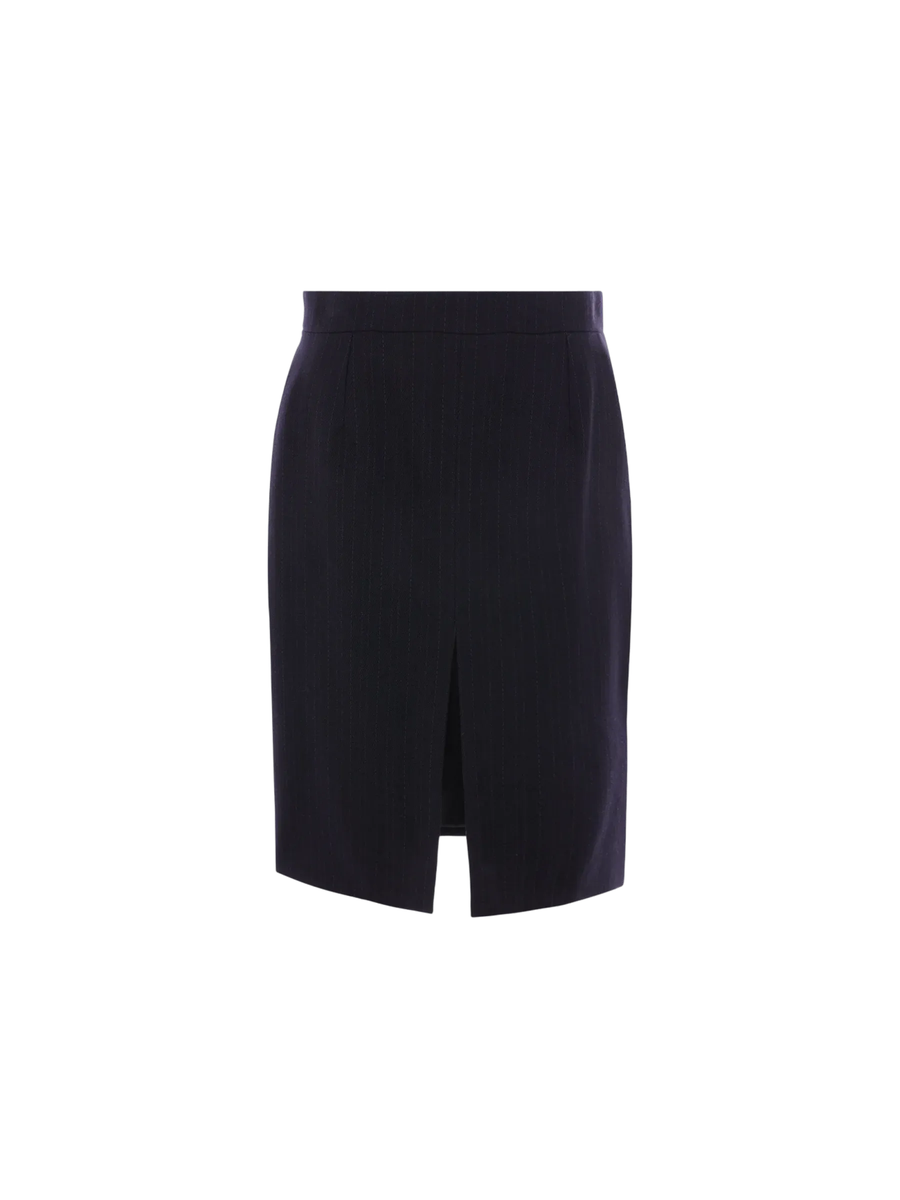 Pinstriped Wool Skirt