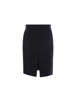 Pinstriped Wool Skirt