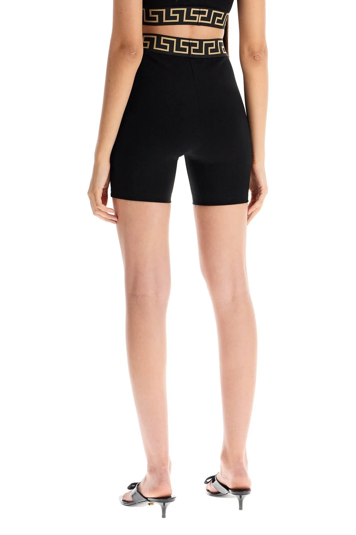 "sporty shorts with greek band