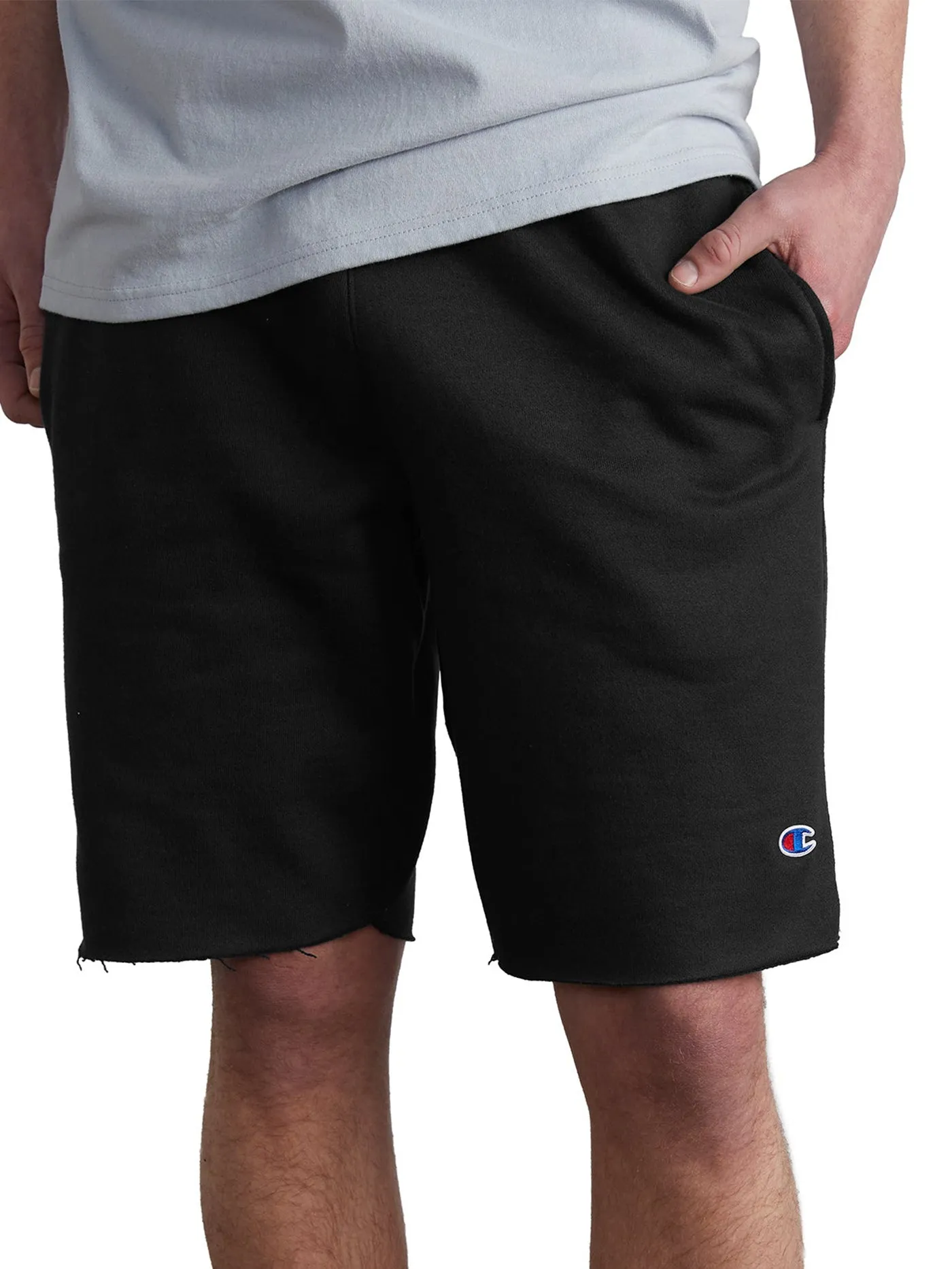 Reverse Weave Cut Off C Log Patch Shorts