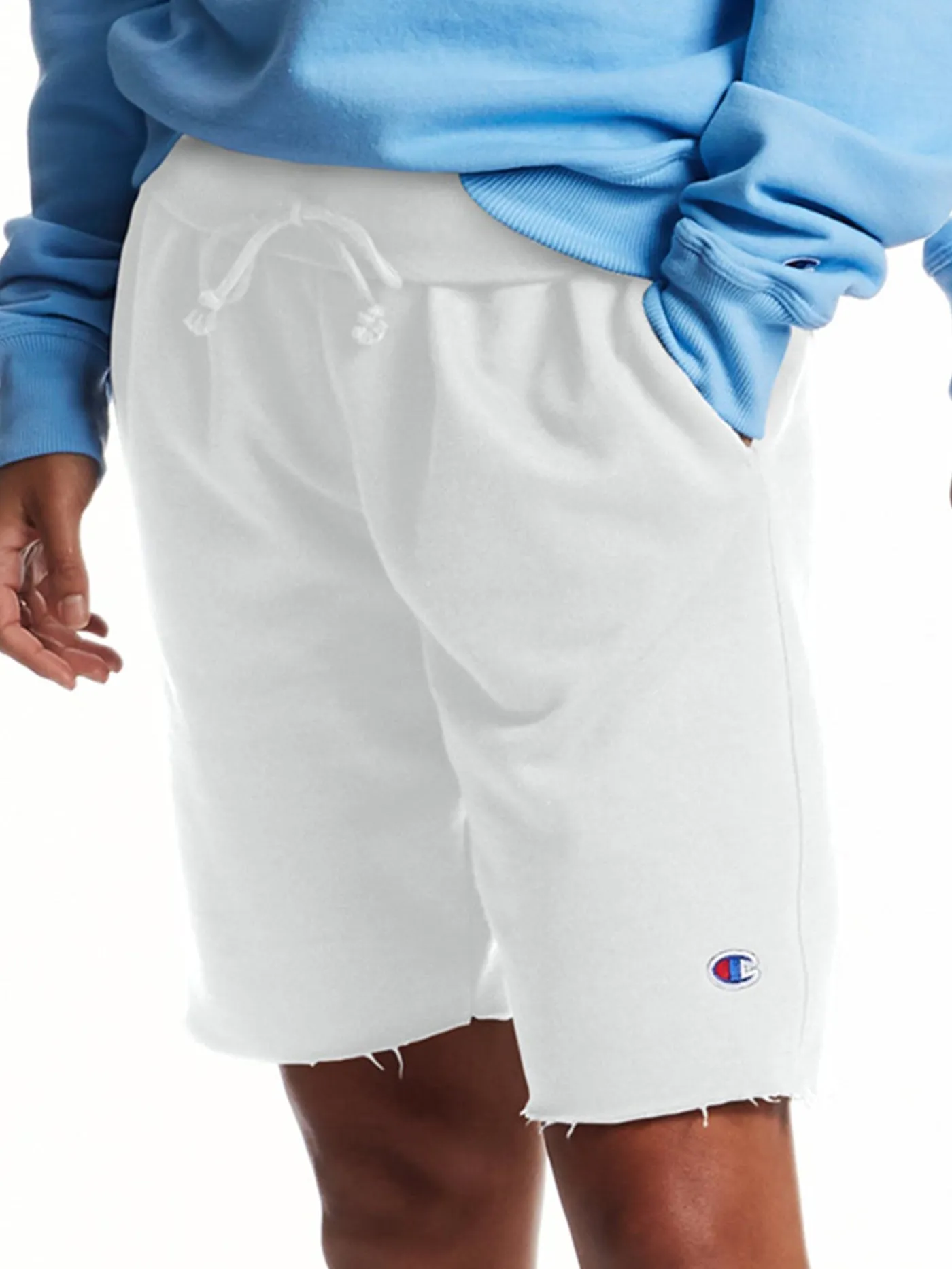 Reverse Weave Cut Off C Log Patch Shorts