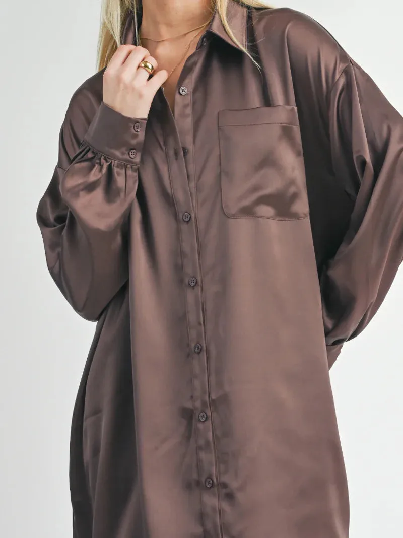 Sage The Label - Flawless Oversized Shirt Dress