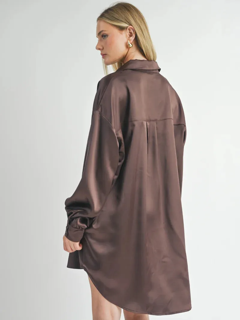 Sage The Label - Flawless Oversized Shirt Dress