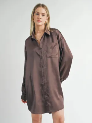 Sage The Label - Flawless Oversized Shirt Dress