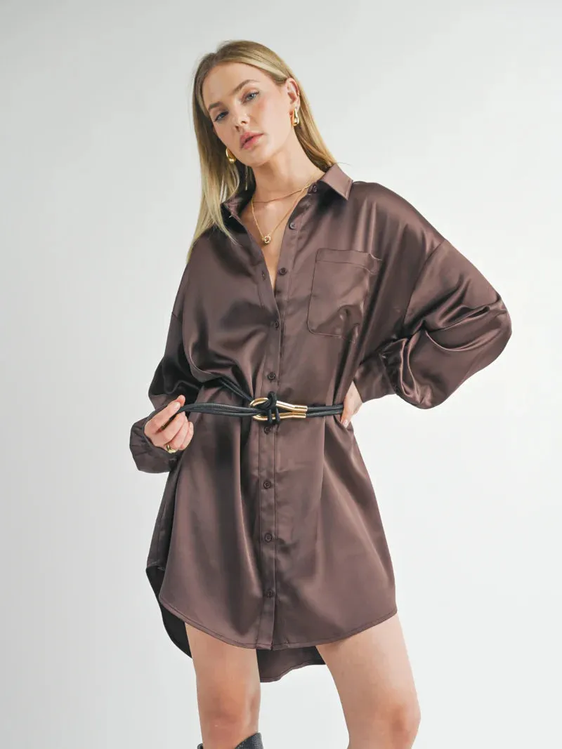 Sage The Label - Flawless Oversized Shirt Dress