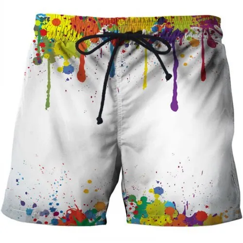 Sea male suit casual Short Quick Dry Running Swimwear 3D Lion Printed