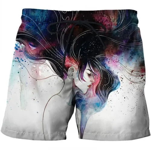 Sea male suit casual Short Quick Dry Running Swimwear 3D Lion Printed