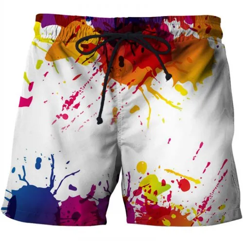 Sea male suit casual Short Quick Dry Running Swimwear 3D Lion Printed