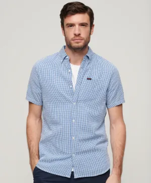 Seersucker Short Sleeve Shirt - Royal Gingham