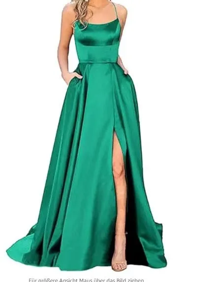 Simple Formal Prom Dress With Side Slit