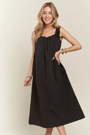 Slit Back Cargo Dress