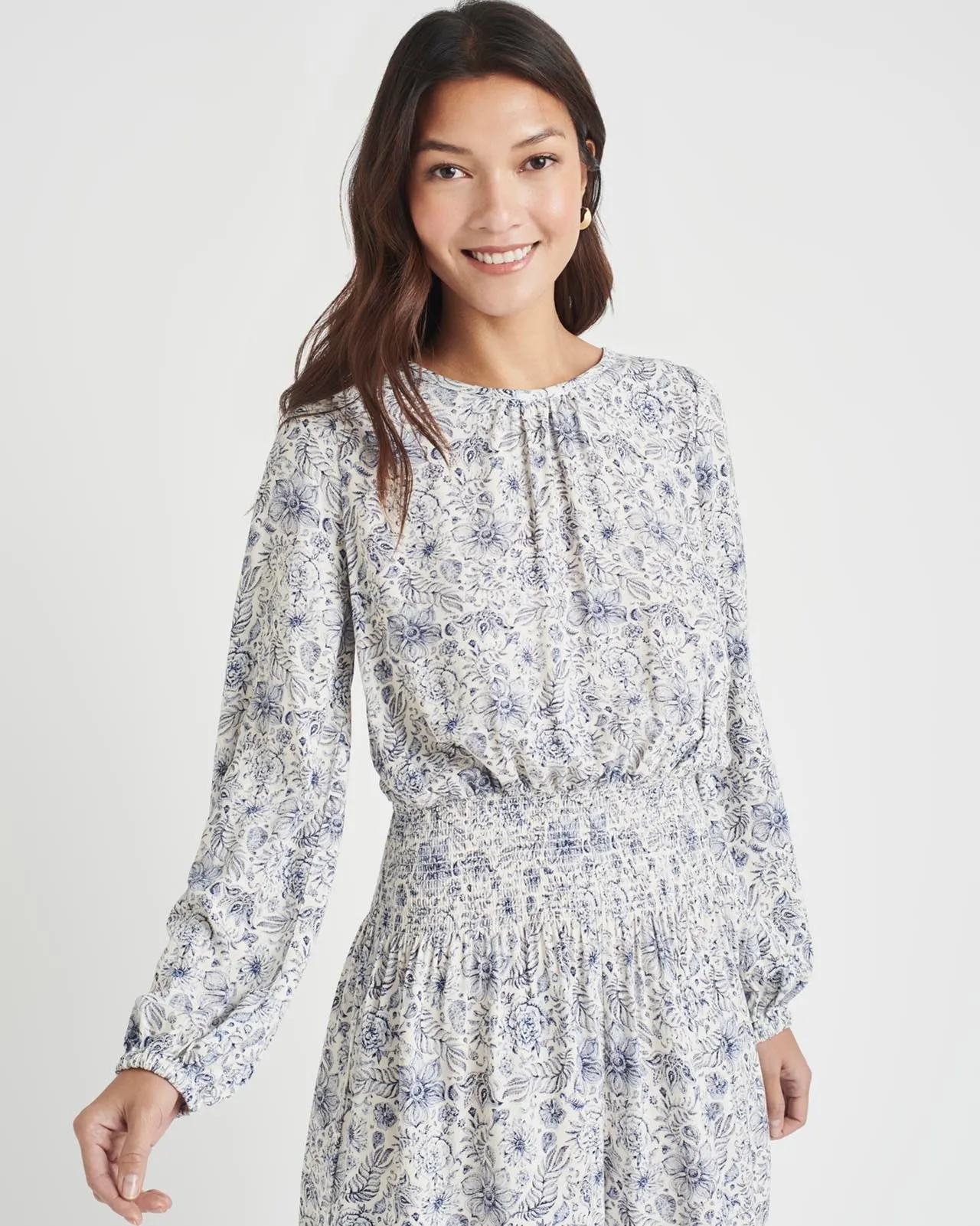 Splendid x Cella Jane Printed Smock Waist Romper