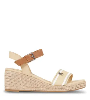 TOMMY HILFIGER WEDGE SANDAL CAMEL