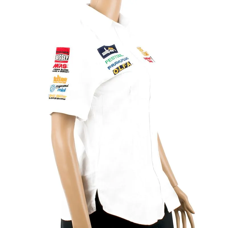 TORK CRAFT LADIES BLOUSE - WHITE 3/4 - MEDIUM TC00202