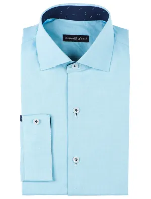 TURQUOISE BLUE SMART-CASUAL SHIRT