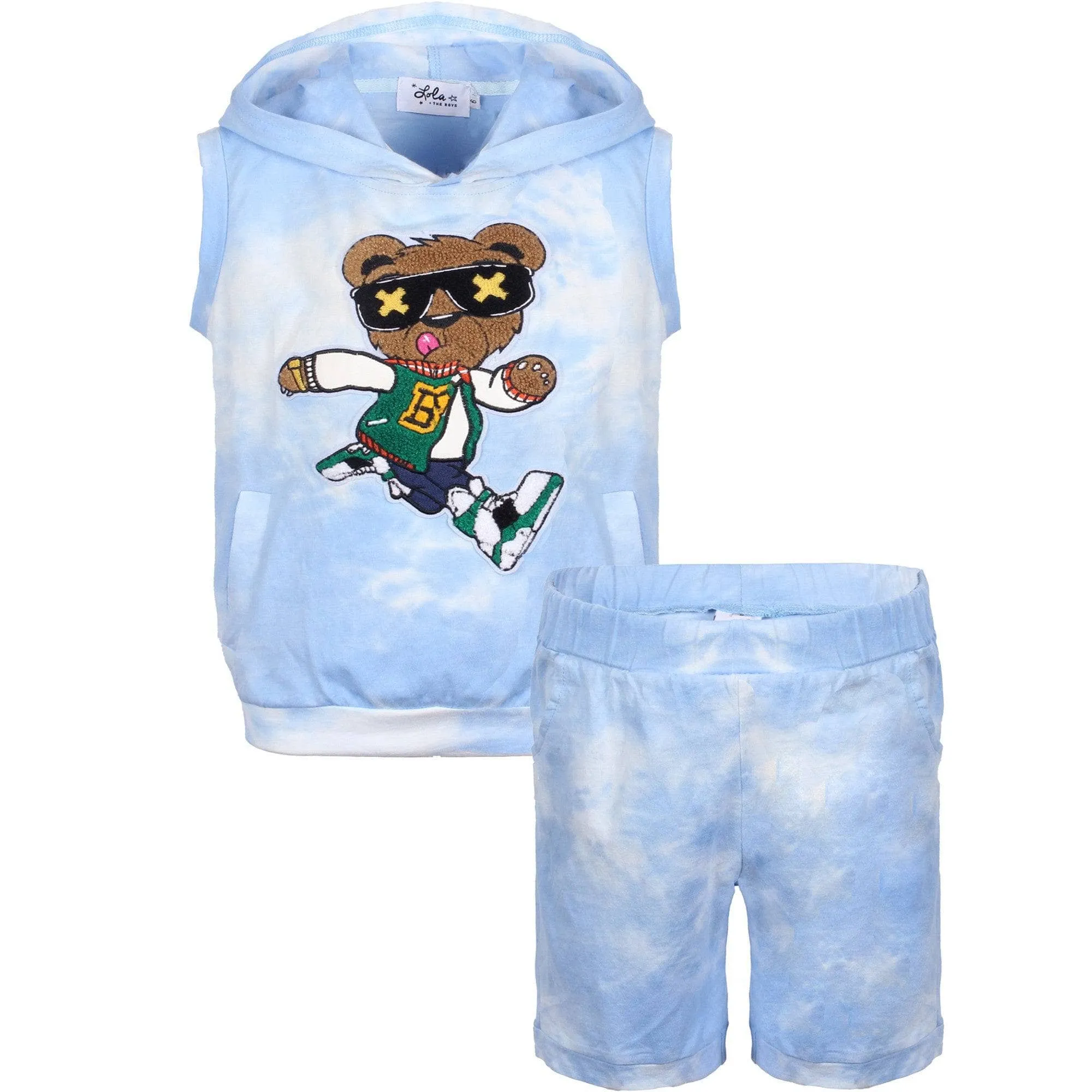 Varsity Bear Tie Dye Hoodie Set