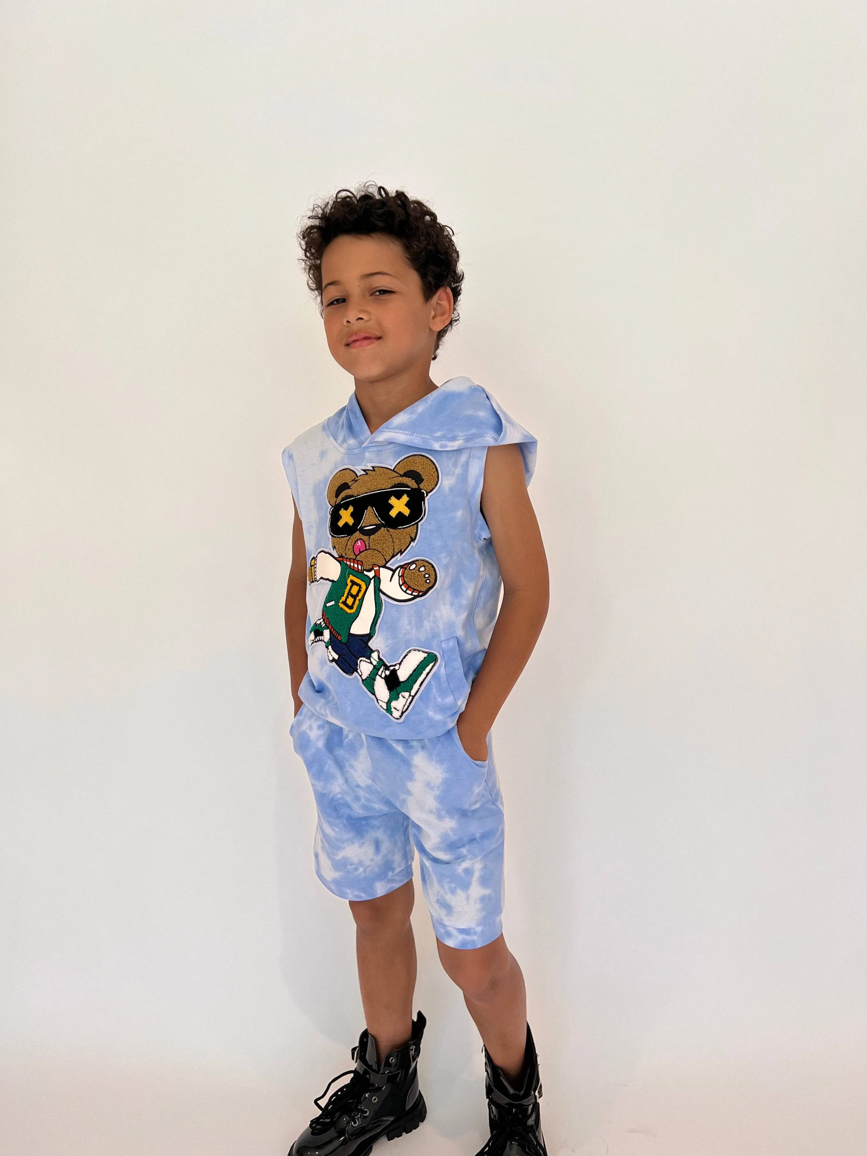 Varsity Bear Tie Dye Hoodie Set