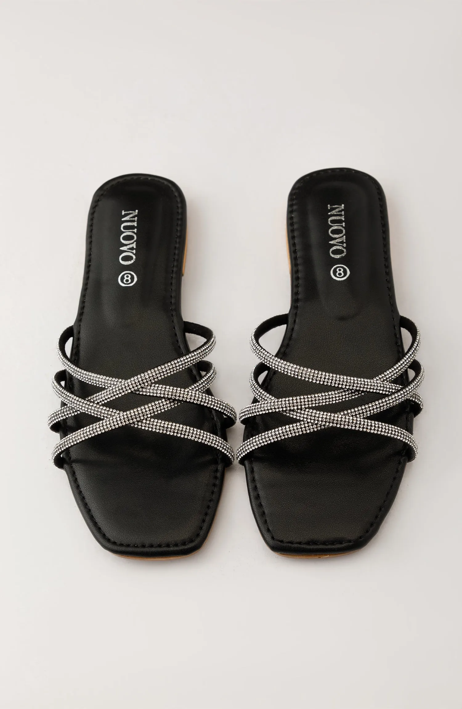 Women Slippers -  Flat Sandals - BLACK (WAFF23W-1004 BLACK)
